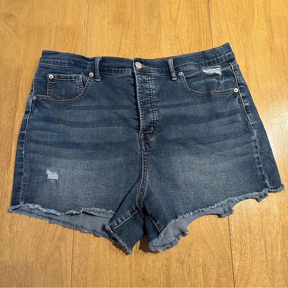 Jessica Simpson High Waisted Distressed Jean Shorts Size 16/33 (XL)